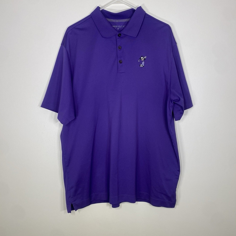 Nike Golf Dri-Fit Mickey Mouse Polo Men's XL Disney Short Sleeve Shirt